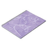 Carnet Motif de coeur pourpre (Côté gauche)