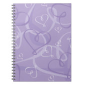 Carnet Motif de coeur pourpre (Devant)