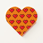 Carnet Motif de coeur Red Pixel (Dos)