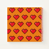 Carnet Motif de coeur Red Pixel (Dos)