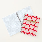 Carnet Motif de coeur romantique et rouge moderne (Intérieur)