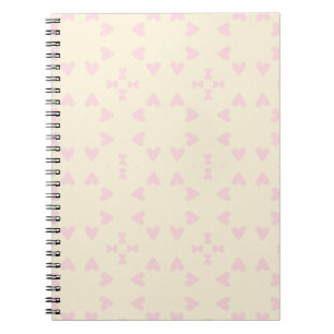 Carnet Motif de cœur rose doux – Sans couture esthétique
