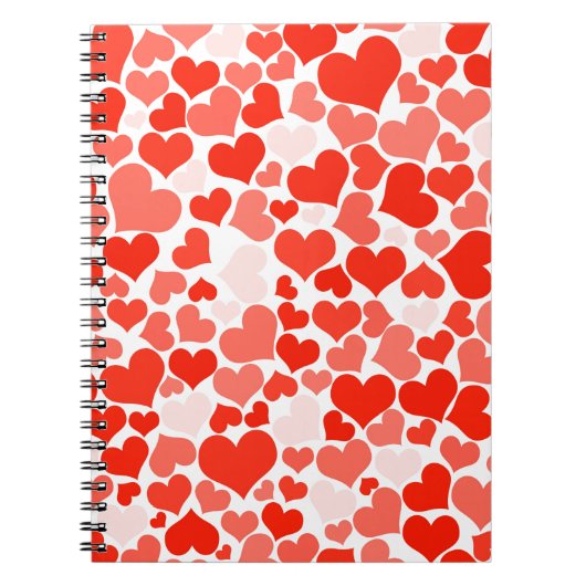 Carnet Motif de coeur rouge moderne (Devant)