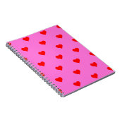 Carnet Motif de coeur simple violet rouge mou (Côté Droit)