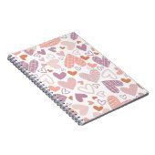 Carnet motif de coeurs Abstraits (Côté Droit)