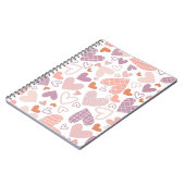 Carnet motif de coeurs Abstraits (Côté gauche)