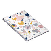 Carnet motif de coeurs Abstraits (Côté Droit)