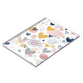 Carnet motif de coeurs Abstraits (Côté gauche)