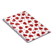 Carnet motif de coeurs rouges et blancs (Côté Droit)