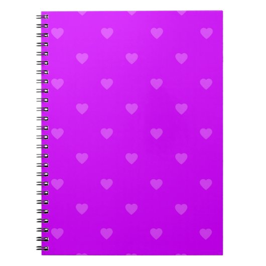 Carnet Motif de cœurs violets (Devant)