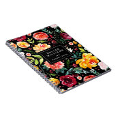 Carnet Motif de collage des fleurs d'aquarelles en gras (Côté Droit)