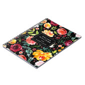 Carnet Motif de collage des fleurs d'aquarelles en gras (Côté gauche)