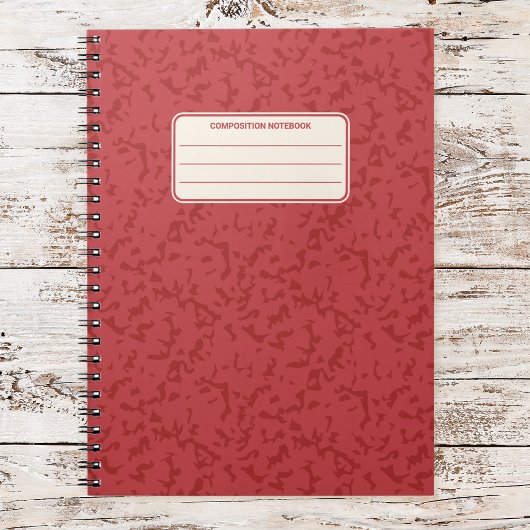 Carnet Motif de composition classique marbré vintage