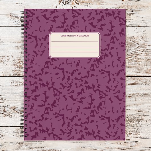 Carnet Motif de composition classique marbré vintage