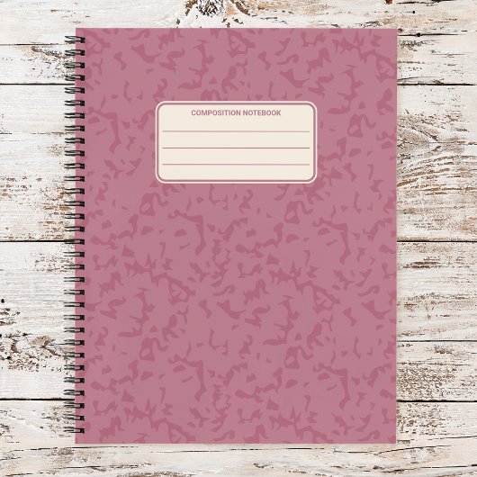 Carnet Motif de composition classique marbré vintage