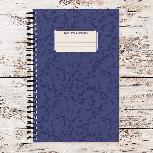 Carnet Motif de composition classique marbré vintage