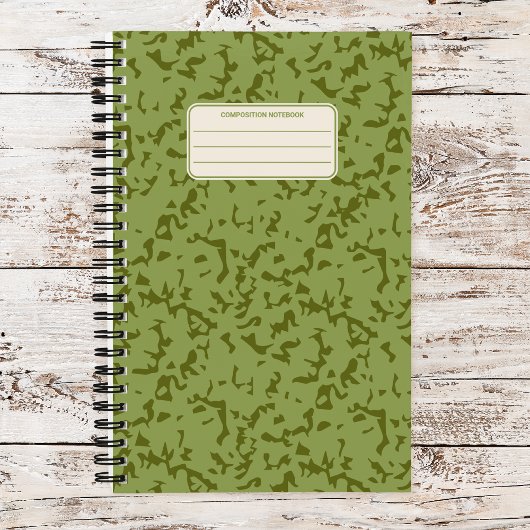 Carnet Motif de composition classique marbré vintage