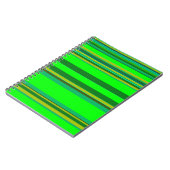 Carnet Motif de concepteur Customisé de bande verte color (Côté gauche)