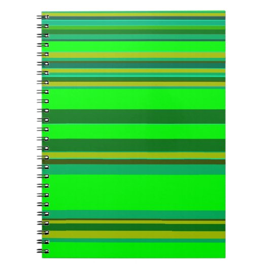 Carnet Motif de concepteur Customisé de bande verte color (Devant)
