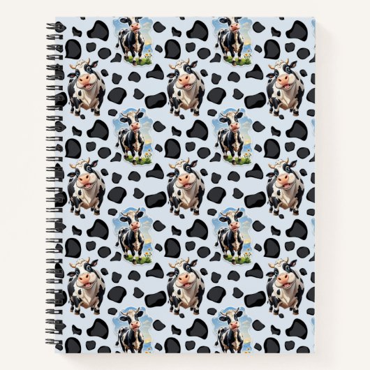 Carnet Motif de conception d'animal de vache (Devant)