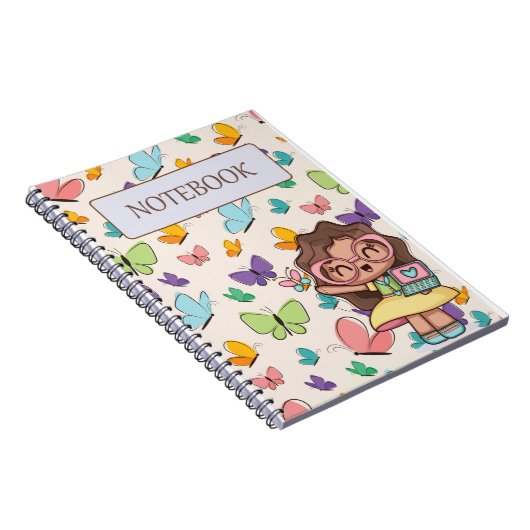 Carnet motif de conception papillon (Côté Droit)