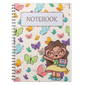 Carnet motif de conception papillon (Devant)