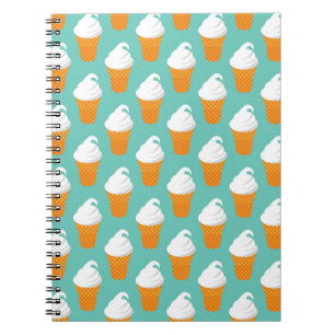 Carnet Motif de cône de glace vanille