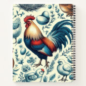 Carnet Motif de coq de ferme Retro (Dos)