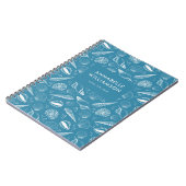 Carnet Motif de coquillage d'océan de plage (Côté gauche)