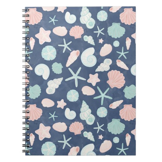 Carnet motif de coquillages (Devant)