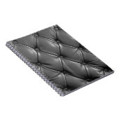 Carnet motif de couleur cuir noir authentique utilisant c (Côté Droit)
