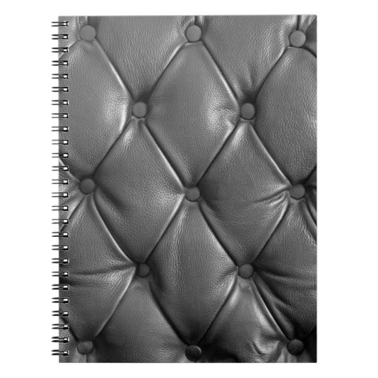 Carnet motif de couleur cuir noir authentique utilisant c (Devant)