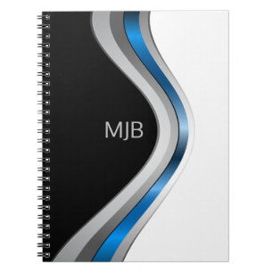 Carnet Motif de courbes professionnelles modernes avec mo