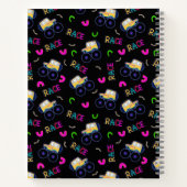 Carnet Motif de course de camions monstres mignons pour g (Dos)