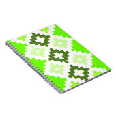 Carnet motif de courtepointe carré vert (Côté Droit)