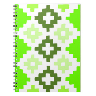 Carnet motif de courtepointe carré vert