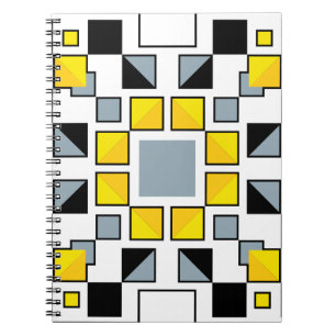 Carnet Motif de courtepointe géométrique moderne Art 