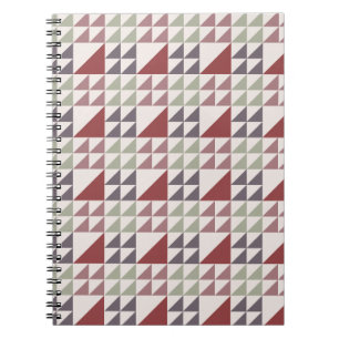 Carnet Motif de courtepointe géométrique Rose Poussiéreus