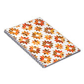 Carnet motif de courtepointe orange et brun (Côté Droit)