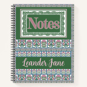 Carnet Motif de courtepointure en art folklorique floral