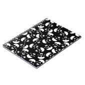 Carnet Motif de crâne esthétique noir et blanc foncé (Côté gauche)