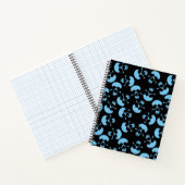 Carnet Motif de crâne noir et bleu (Intérieur)