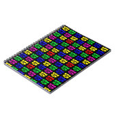 Carnet Motif de crânes colorés (Côté gauche)