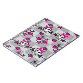 Carnet Motif de crânes d'Emo (Côté gauche)