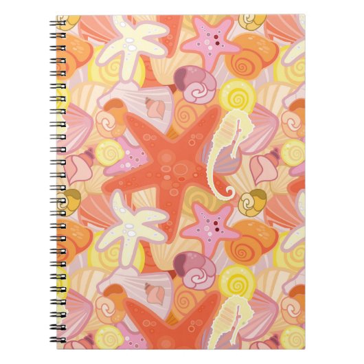 Carnet Motif de créature maritime Pastel (Devant)