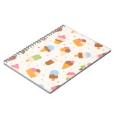 Carnet Motif de crème glacée, cône de crème glacée, Popsi (Côté gauche)