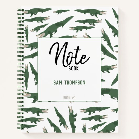 Carnet Motif de crocodile alligator mignon (Devant)