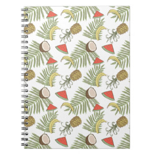 Carnet Motif de croquis de fruits tropicaux