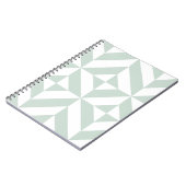 Carnet Motif de cube géométrique cool Mint (Côté gauche)