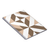 Carnet Motif de cube géométrique Déco de maquette Brown (Côté Droit)